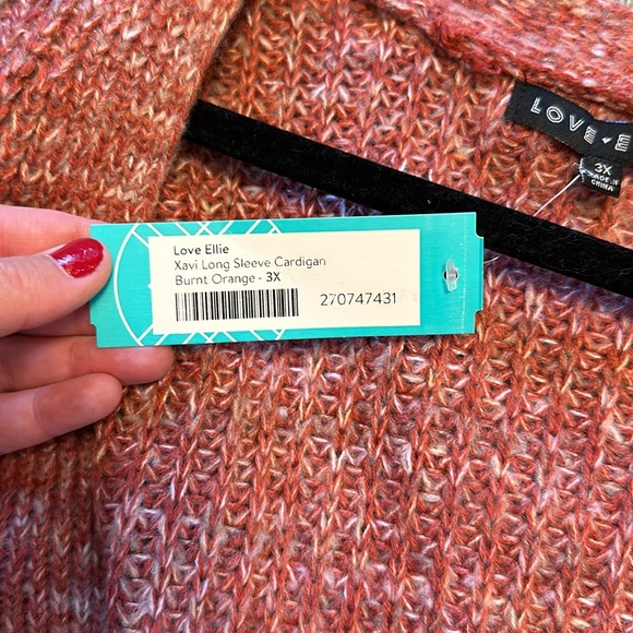 Women's Rust Cardigan Sweater - Picture 5 of 7